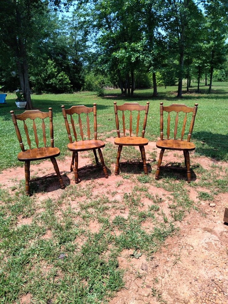Four Piece Wood Chairs
