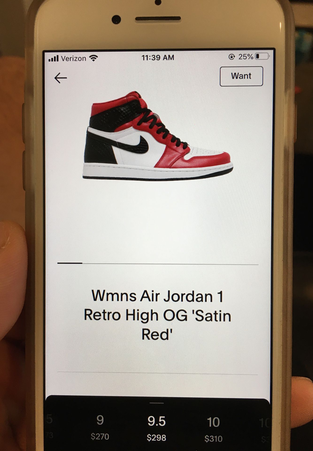Air Jordan 1 Retro High Red 9.5