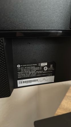 HP 24mh 23.8” FHD IPS Monitor - Excellent Condition, Built-in Speakers, Adjustable Stand
