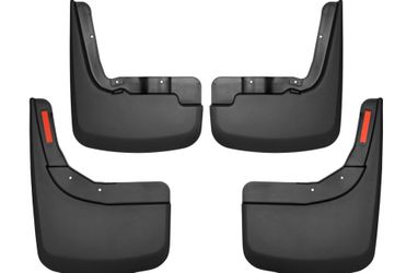 Husky Liners Custom Mud Guards | Fits 2019-2026 Chevrolet Silverado 1500 (Excludes ZR2, LT Trail Boss, Custom Trail Boss) | Front Set, 2-Pc Black - 58