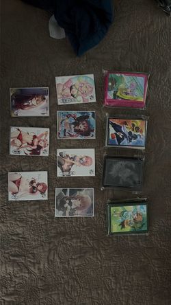 Pokemon Card sleeves and anime girl cards