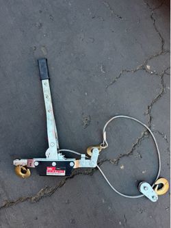 Heavy-Duty Haul-Master 8,000 LB Cable Winch Puller / Come-Along – Double Line Capacity