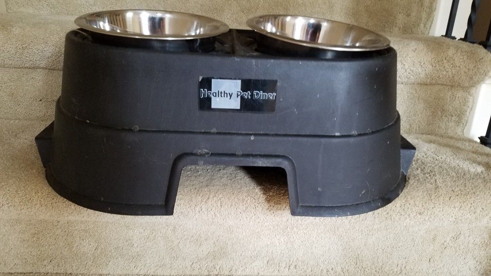Dog Feeding Stand with bowls