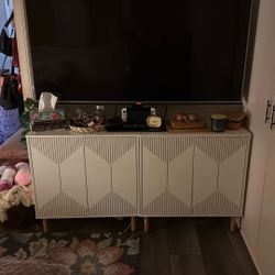 Tv Stand Side Tables Cabinet Set Shelf Cute Boho