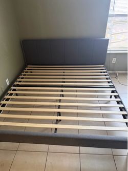 King Bed frame dark grey