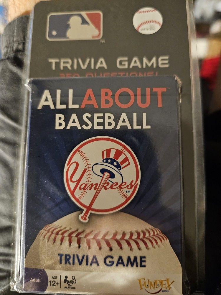 New York Yankees All About Baseball MLB Trivia Card Game NEW SEALED PACKAGE
