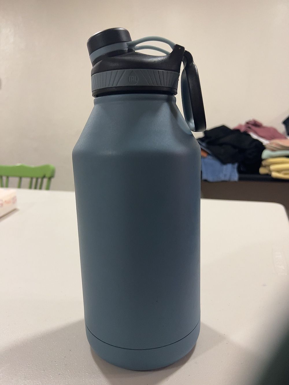 TAL 64 oz Water Bottle Steel Blue Lightly 