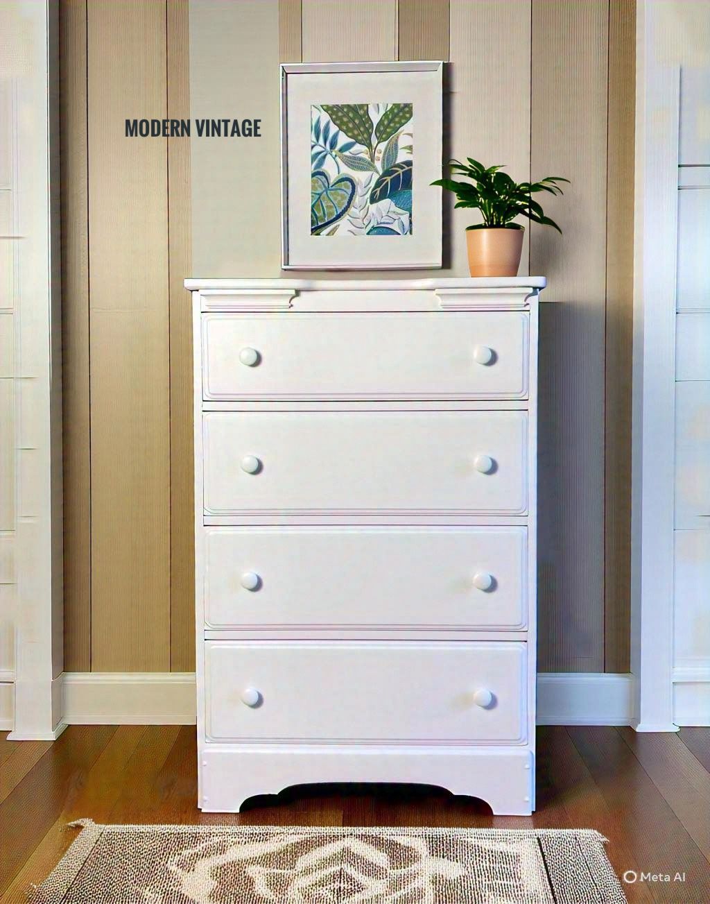 Tall White Dresser