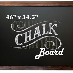 Loddie Doddie Magnetic Chalkboard - 46" x 34.5", Rustic Wood Frame - Easy-Erase Surface & Magnet Display - Easy Hanging & Magnetic Boards for Walls - 