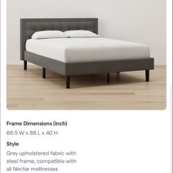 Nectar Classic 12” Memory Foam Mattress & Frame