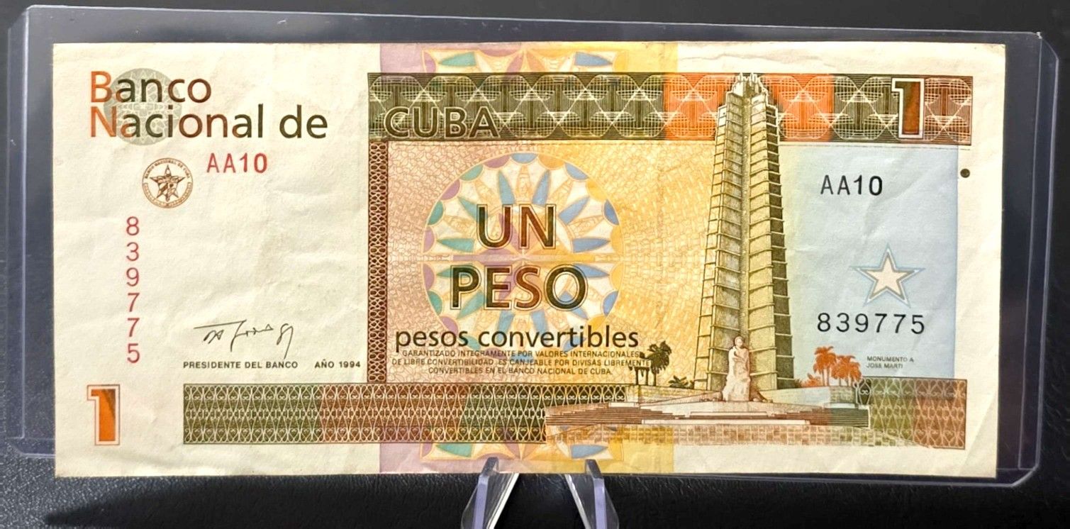 Un Peso Convertible-1994-banco Nacional De Cuba-circulado