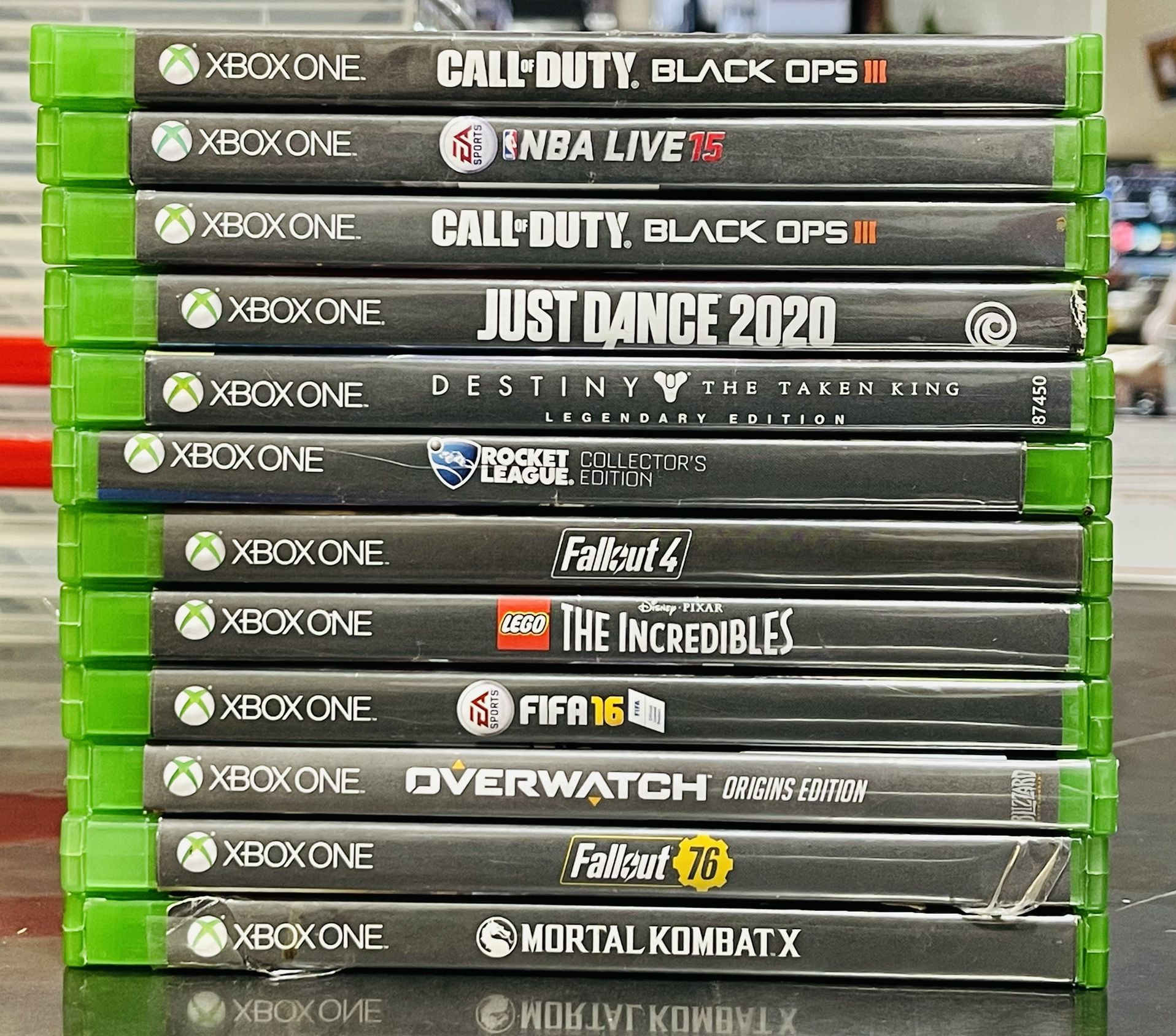 Xbox One 12 GAME LOT!: Overwatch, Fallout 4, Call Of Duty, Mortal Kombat, Etc