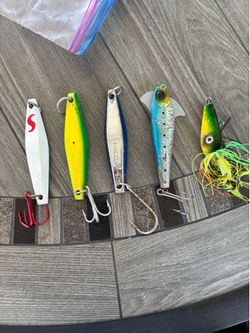Lot of 5 Saltwater Jigs Lures Irons