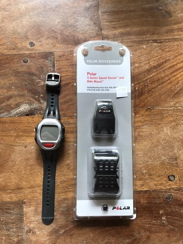 Polar heart rate speed sensor NEW, and HRM watch (old)