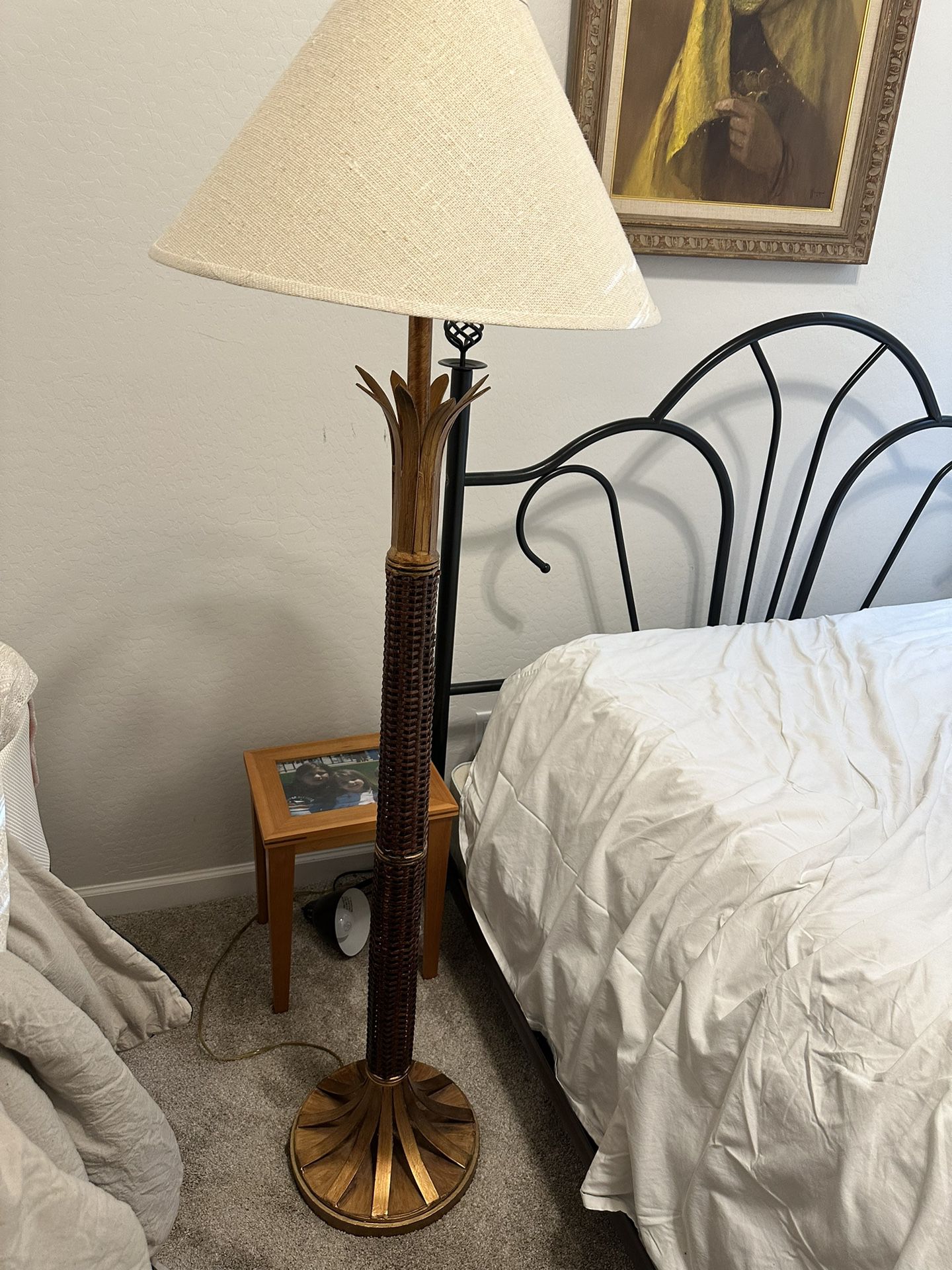 Antique/ Vintage Wicker Floor Lamp