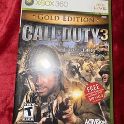 Call Of Duty 3 Gold Edition Xbox 360 