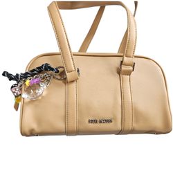 Steve Madden Dome Satchel with Charm Detail and Brown Coin Purse