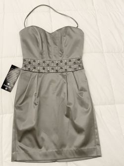 Silver/Gray Bebe Mini Dress Size XS