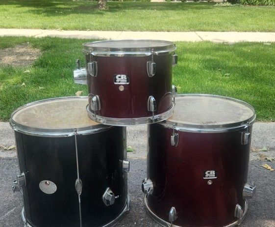 Two CB Drums SP Series Student Model drums and one borg drum