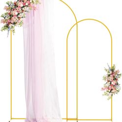 Gold Metal Arch Backdrop Stand