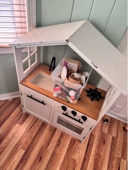 Pottery barn wooden play kitchen