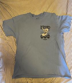 Light Blue Blessed Graphic T-Shirt Large