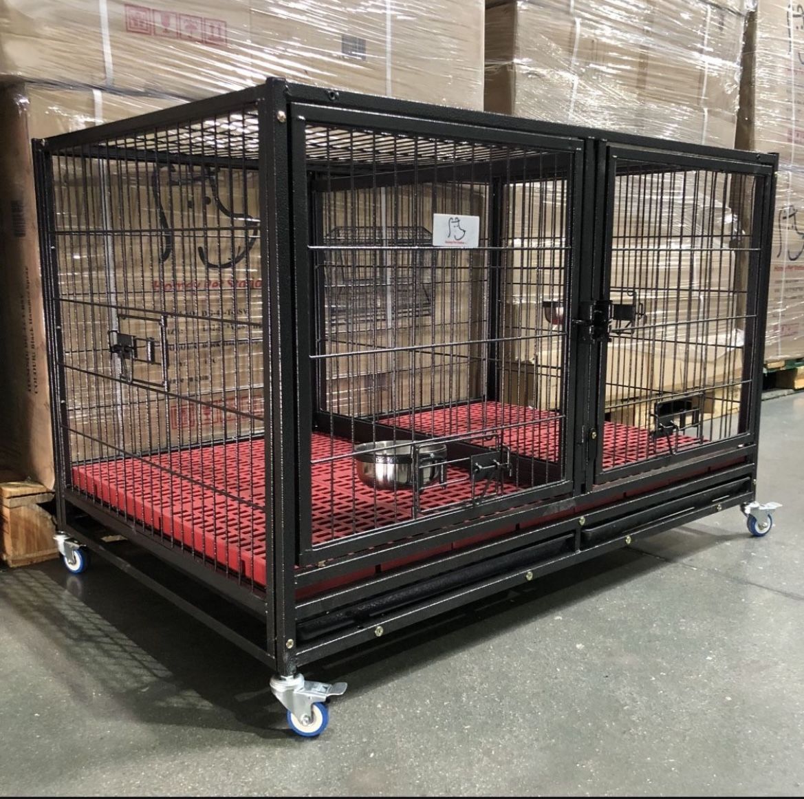 Brand New 43” Stackable Heavy Duty Dog Kennel With Dura Floors 