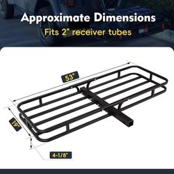 🔥ON SALE 53" x 19" x 5" Hitch Cargo Carrier, 500 Lbs Heavy 