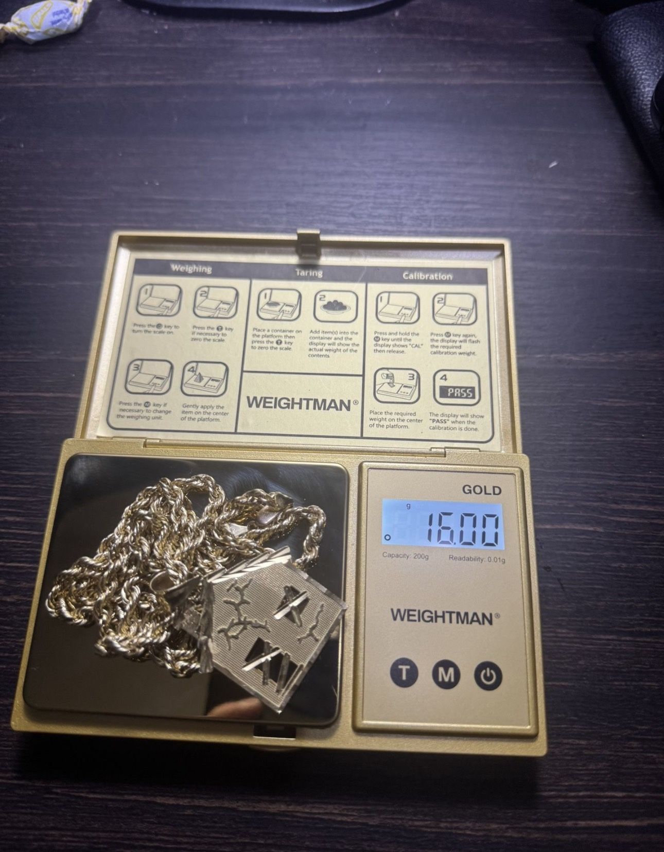 10k Gold Chain And Trap House Pendant