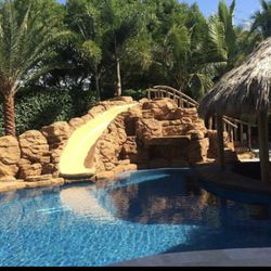 Rock Waterfalls With Slide 