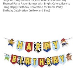 Toy Story Birthday Banner