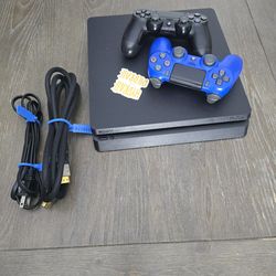 Ps4 slim console Bundle tested working good factory reset  ready to play