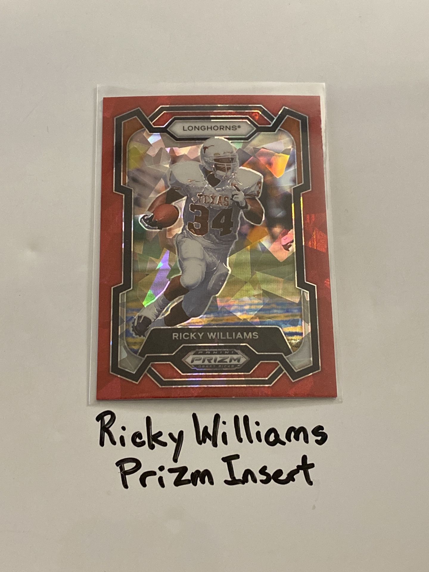 Ricky Williams New Orleans Saints RB Prizm Short Print Insert Card.