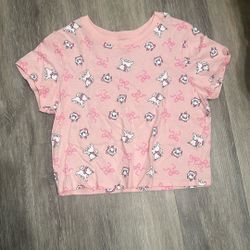 Disney Marie Bow Crop Shirt
