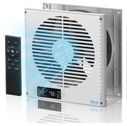 8" Room to Room Fan with Remote, 320 CFM Through Wall Fan
10 Speeds Quiet DC Motor Room to Room Air Transfer Fan & Exhaust Fan for Bedroom, Laundry, K