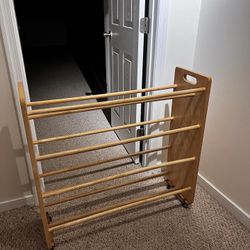Wood Shoe Rack. 34”x10”-h 32. Perfect Condition 