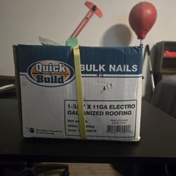 “100 lb Roofing Nails 1-3/4” Galvanized – 2 Boxes (1 Open) $140”