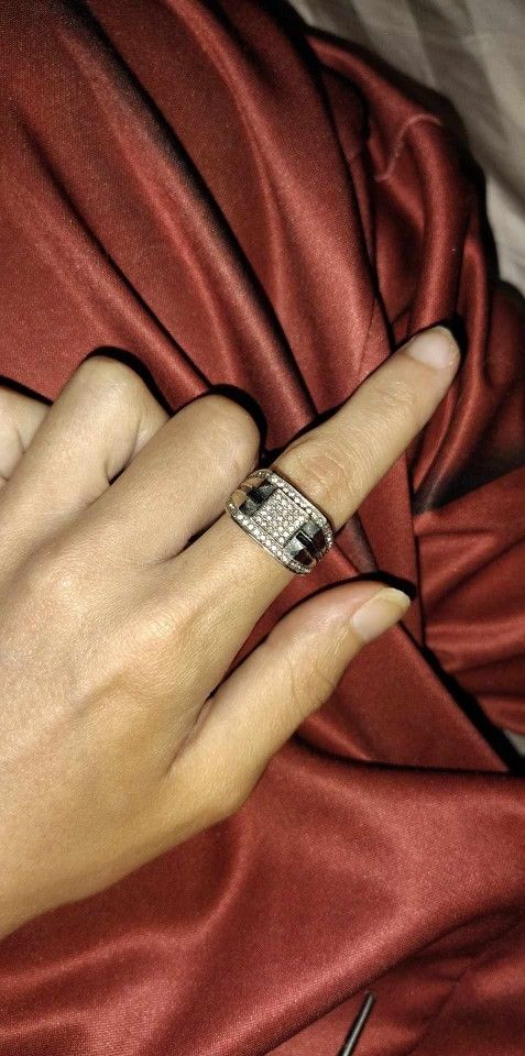 Solid Silver And White Gold Rings