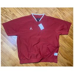 Jordan Team Lightweight SS Jacket dark red W Side Pockets Men’s Sz XL New!!