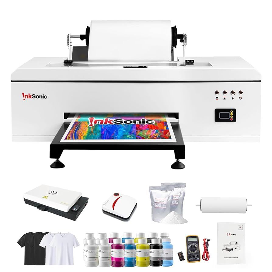 InkSonic R1390 DTF Printer Machine, A3 T Shirt Printing Machine with Oven, 13" DTF Printer Bundles, Direct to Film Heat Transfer, T-Shirt Maker for Cl