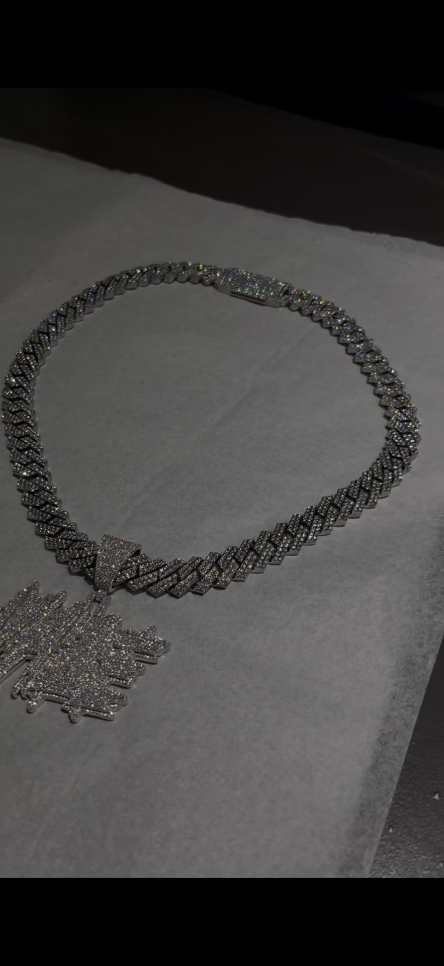 moissanite cuban 14mm 