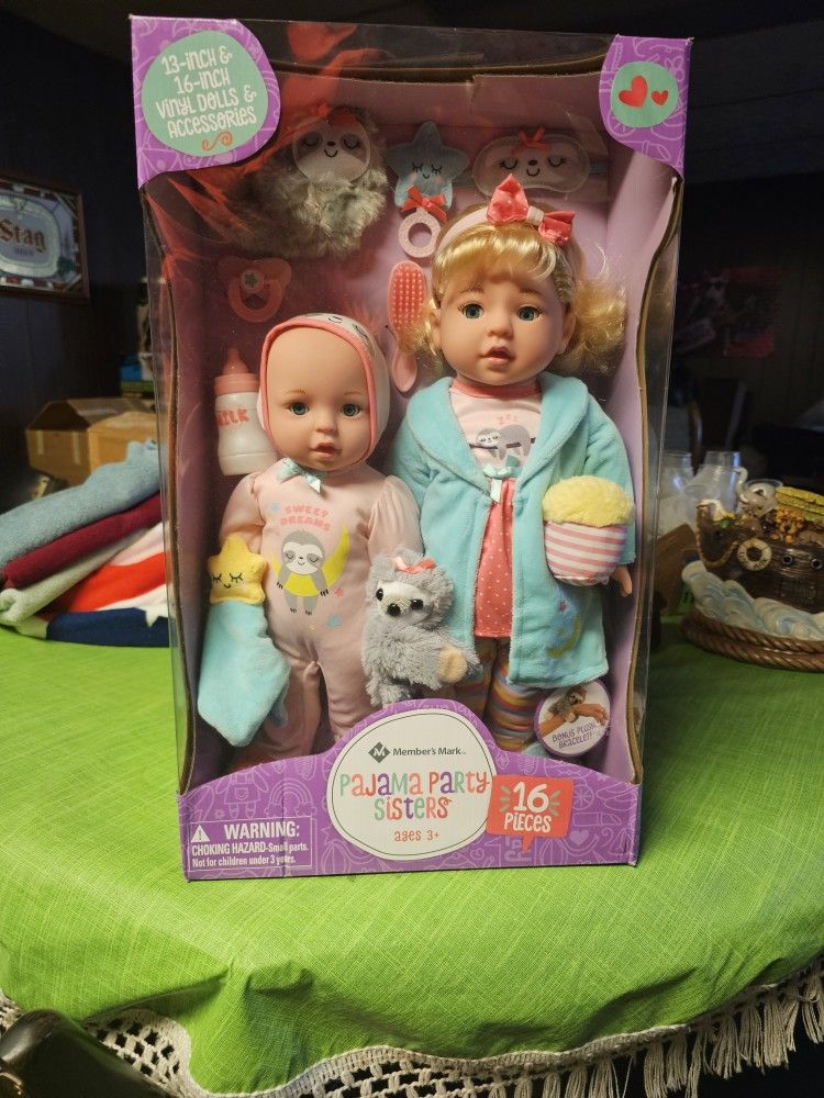 Members Mark Pajama Party Sisters Dolls