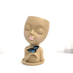 Face Planter/Flower Pot Planter for  Succulent Planter with Drainage🦋 Please Read description For Size