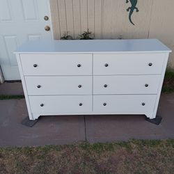 White Dresser 33".5H 59"W 17"D