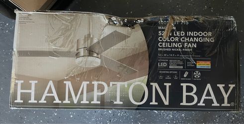New Hampton bay 52” LED Color changing fan