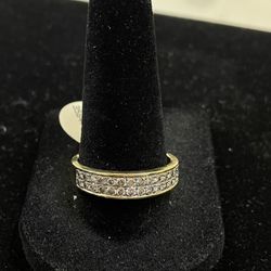 10k Gold Wedding Band Diamond Ring