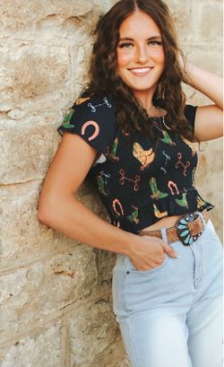 Western crop top