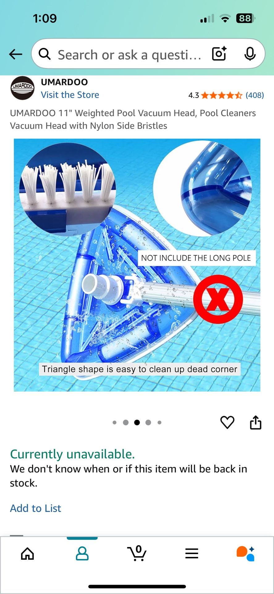 Pool Vacuum Head