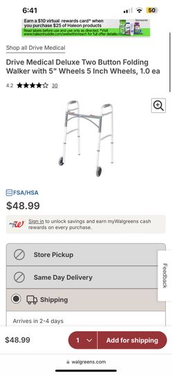 Brand New Light Weight Aluminum Walker