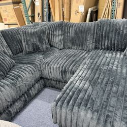 Custom Corduroy Sectionals Only @ FURNITURE LOVE ❤️ Same Day Delivery, No Interest Payments!!!